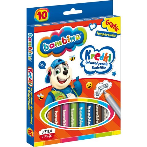 Kredki ołówkowe Bambino 10 kol. St.Majewski Kredki ołówkowe Bambino 10 kol. St.Majewski