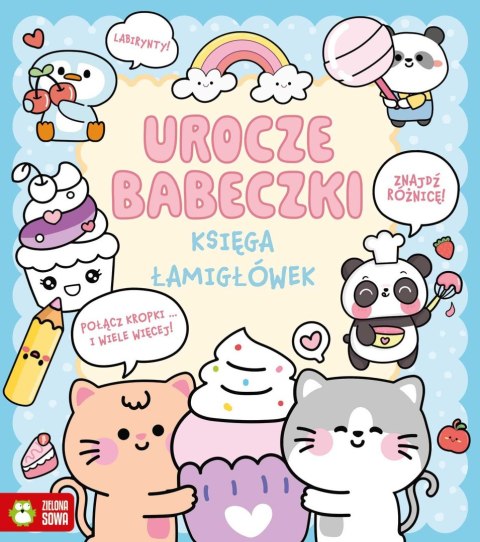 Książka dla dzieci Kawaii. Księga łamigłówek. Urocze babeczki Aksjomat Książka dla dzieci Kawaii. Księga łamigłówek. Urocze babeczki Aksjomat