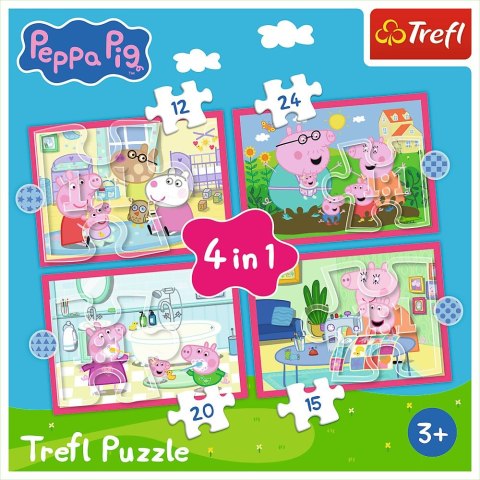Puzzle Peppa uwielbia przygody 4w1 el. Trefl (34672)