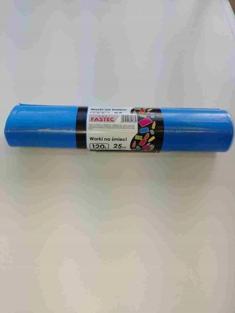 Worki na śmieci niebieska kolor: niebieski 120L 25 szt Fastec Worki na śmieci niebieska kolor: niebieski 120L 25 szt Fastec