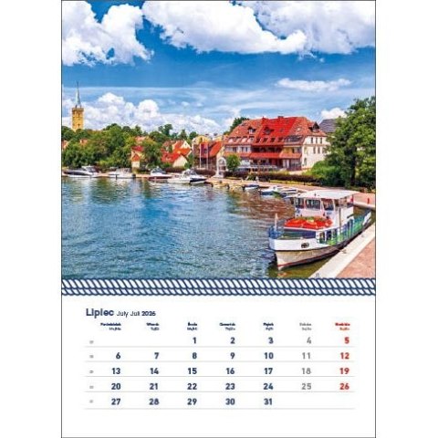 Kalendarz ścienny WARMIA I MAZURY WIELOPLANSZOWY 320mm x 855mm Jotan (WP 122)