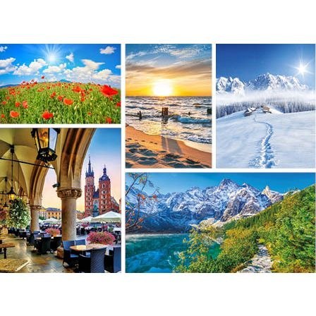 Kalendarz ścienny MAGICZNA POLSKA trójdzielne 320mm x 855mm Jotan (T70)