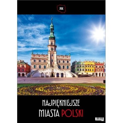 Kalendarz ścienny NAJ.MIASTA POLSKI 13 planszowe 315mm x 500mm Jotan (WP 119)