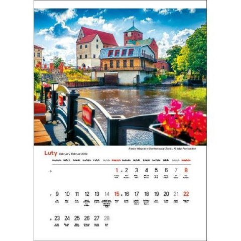 Kalendarz ścienny NAJPIĘKNIEJSZE RZEKI POLSKI 13 planszowe A3 330mm x 500mm Jotan (WP123)