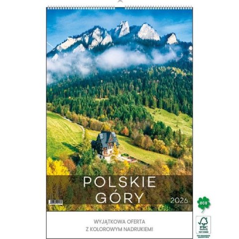 Kalendarz ścienny POLSKIE GÓRY 13-kartkowe- 330mm x 500mm Jotan (W117)