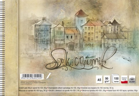 Blok artystyczny A5 100g 100k [mm:] (mix)x(mix) Kreska