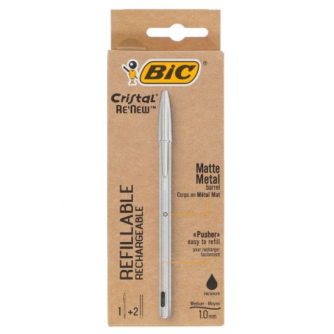 Długopis standardowy Bic cristal RE'new niebieski 1,0mm (847897) Długopis standardowy Bic cristal RE'new niebieski 1,0mm (847897)