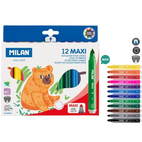 Flamaster Maxi 12 kol. Milan (80020) Flamaster Maxi 12 kol. Milan (80020)