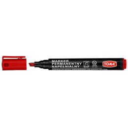 Marker permanentny Toma czerwony 1,0-5,0mm ścięta końcówka