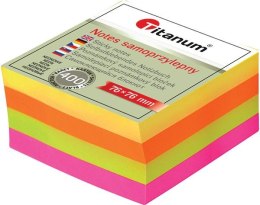 Notes samoprzylepny (karteczki) Titanum mix fluo 400k [mm:] 76x76 (YGSF-02)