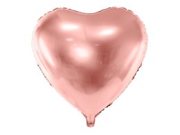 Balon foliowy Serce, 45cm, różowe złoto 18cal Partydeco (FB9M-019R)