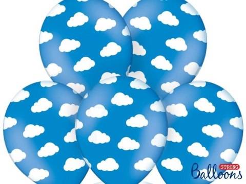 Balon gumowy CHMURKI 6 szt niebiesko-biały 300mm Partydeco (SB14P-230-00) Balon gumowy CHMURKI 6 szt niebiesko-biały 300mm Partydeco (SB14P-230-00)
