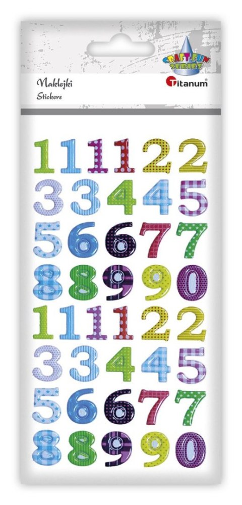 Naklejka (nalepka) Craft-Fun Series Cyfry wypukłe Titanum (JN-U013) Naklejka (nalepka) Craft-Fun Series Cyfry wypukłe Titanum (JN-U013)