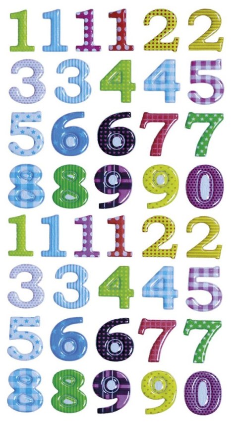 Naklejka (nalepka) Craft-Fun Series Cyfry wypukłe Titanum (JN-U013) Naklejka (nalepka) Craft-Fun Series Cyfry wypukłe Titanum (JN-U013)