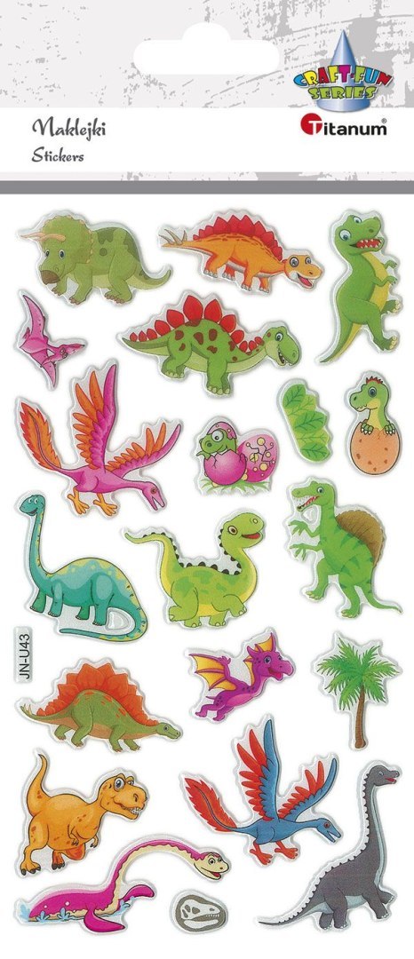 Naklejka (nalepka) Craft-Fun Series Dinozaury wypukłe Titanum (JN-U043) Naklejka (nalepka) Craft-Fun Series Dinozaury wypukłe Titanum (JN-U043)