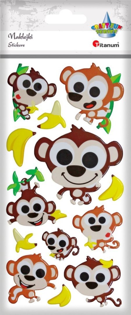 Naklejka (nalepka) Craft-Fun Series Małpki wypukłe miękkie Titanum (SWP-2413) Naklejka (nalepka) Craft-Fun Series Małpki wypukłe miękkie Titanum (SWP-2413)