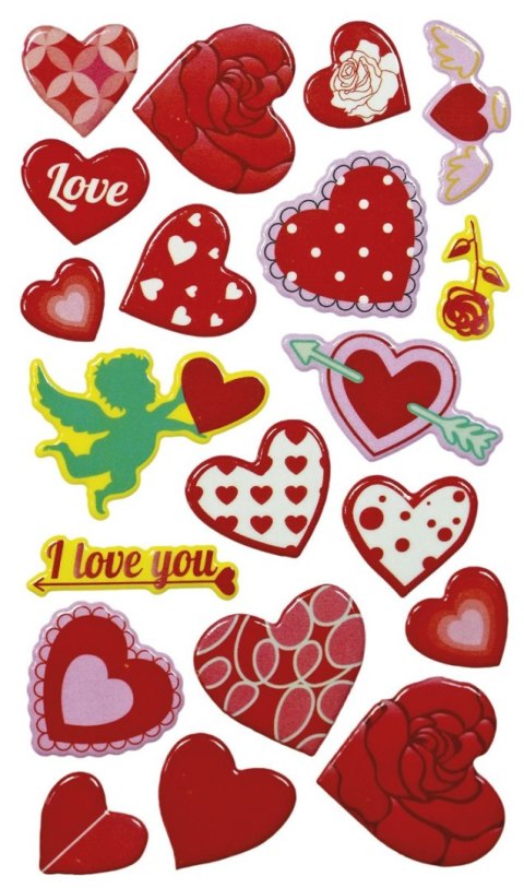 Naklejka (nalepka) Craft-Fun Series Serca Titanum (Lxe-028)