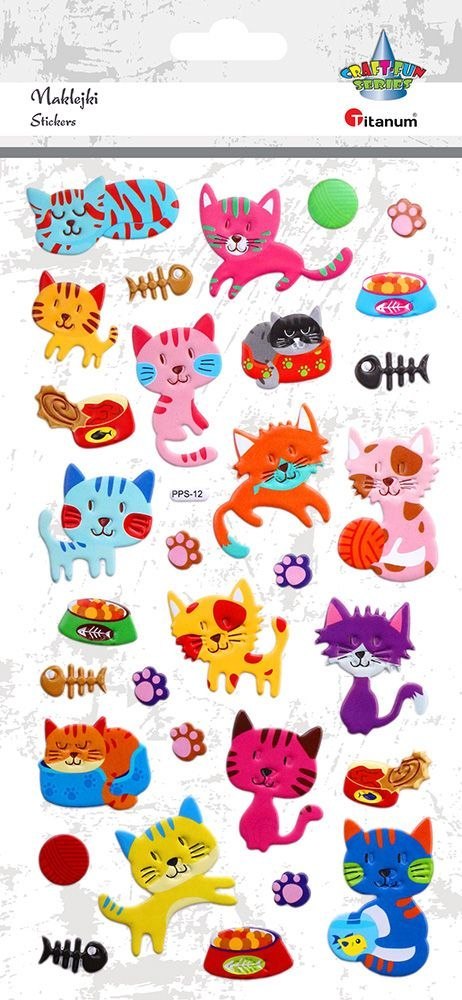 Naklejka (nalepka) Craft-Fun Series koty Titanum (PPS12) Naklejka (nalepka) Craft-Fun Series koty Titanum (PPS12)