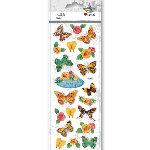 Naklejka (nalepka) Craft-Fun Series motyle, róże Titanum (T49) Naklejka (nalepka) Craft-Fun Series motyle, róże Titanum (T49)