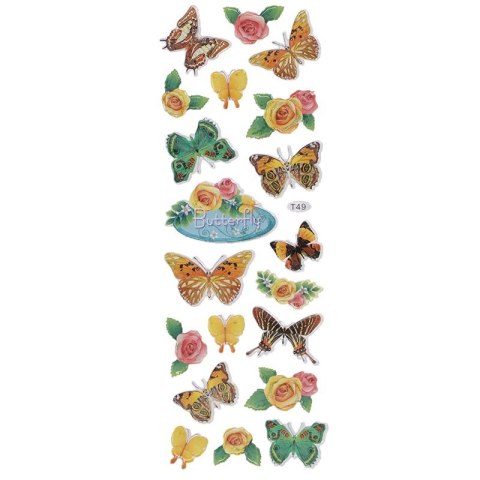 Naklejka (nalepka) Craft-Fun Series motyle, róże Titanum (T49) Naklejka (nalepka) Craft-Fun Series motyle, róże Titanum (T49)