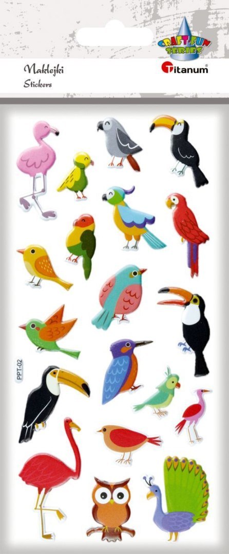 Naklejka (nalepka) Craft-Fun Series ptaki egzotyczne Titanum (PPT2)