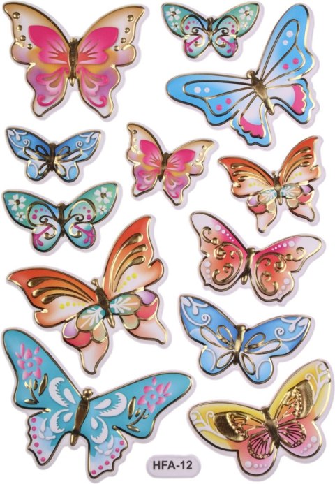 Naklejka (nalepka) Craft-Fun Series wypukła Motyle Titanum (HFA-012)