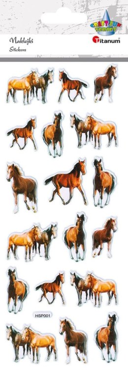 Naklejka (nalepka) Craft-Fun Series wypukła miękka konie kreskówkowe Titanum (HSP01)