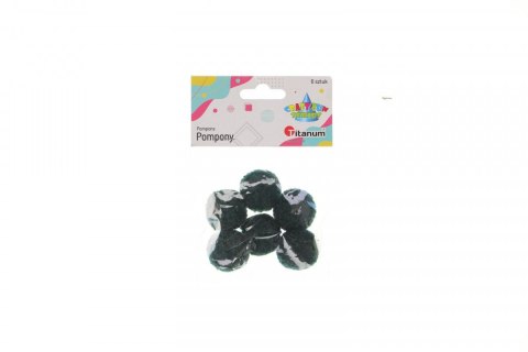 Pompony Craft-Fun Series Ciemna butelkowa zieleń zielone 6 szt Titanum (DIY19308)