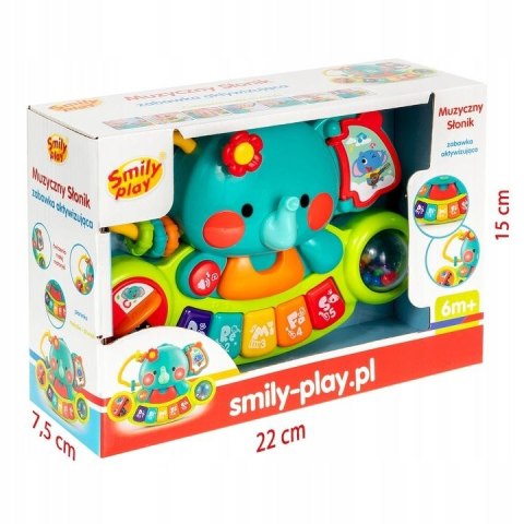 Zabawka dźwiękowa muzyczny słonik Smily Play (SP84769)
