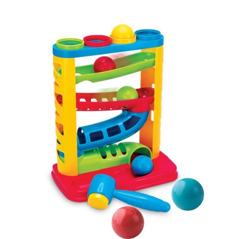 Zabawka edukacyjna zjeżdżalnia z piłeczkami i młotkiem Smily Play (SP82932) Zabawka edukacyjna zjeżdżalnia z piłeczkami i młotkiem Smily Play (SP82932)