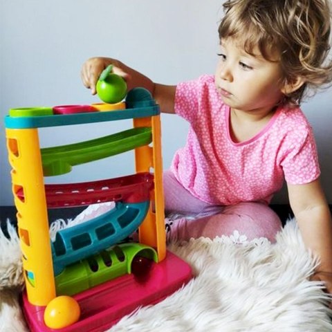 Zabawka edukacyjna zjeżdżalnia z piłeczkami i młotkiem Smily Play (SP82932) Zabawka edukacyjna zjeżdżalnia z piłeczkami i młotkiem Smily Play (SP82932)