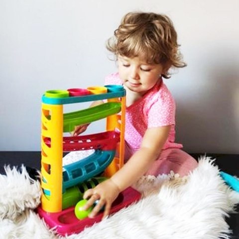Zabawka edukacyjna zjeżdżalnia z piłeczkami i młotkiem Smily Play (SP82932) Zabawka edukacyjna zjeżdżalnia z piłeczkami i młotkiem Smily Play (SP82932)