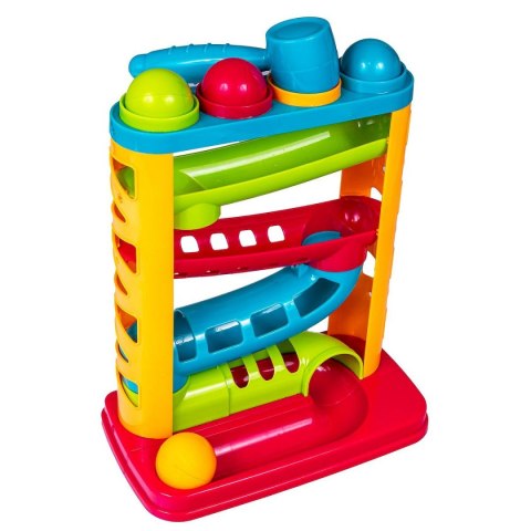 Zabawka edukacyjna zjeżdżalnia z piłeczkami i młotkiem Smily Play (SP82932) Zabawka edukacyjna zjeżdżalnia z piłeczkami i młotkiem Smily Play (SP82932)