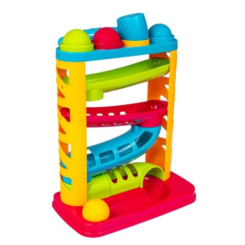 Zabawka edukacyjna zjeżdżalnia z piłeczkami i młotkiem Smily Play (SP82932) Zabawka edukacyjna zjeżdżalnia z piłeczkami i młotkiem Smily Play (SP82932)