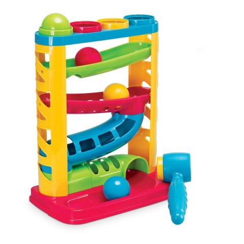 Zabawka edukacyjna zjeżdżalnia z piłeczkami i młotkiem Smily Play (SP82932) Zabawka edukacyjna zjeżdżalnia z piłeczkami i młotkiem Smily Play (SP82932)