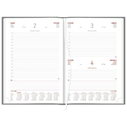 Kalendarz książkowy (terminarz) CZARNY aluminium DZIENNY B5 (237 B5DB)