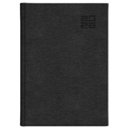 Kalendarz książkowy (terminarz) CZARNY aluminium DZIENNY B6 (237 B6DB)