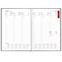 Kalendarz książkowy (terminarz) GRANATOWY aluminium TYGODNIOWY A5 (237 A5TB)