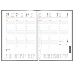 Kalendarz książkowy (terminarz) GRANATOWY aluminium TYGODNIOWY B5 (237 B5TB)