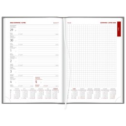 Kalendarz książkowy (terminarz) GRANATOWY aluminium TYGODNIOWY Z NOTESEM A5 (237 A5TNB)