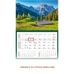 Kalendarz ścienny GÓRY JEDNODZIELNY plecki zielone 512mm x 295mm Wydawnictwo Wokół Nas (KS 056)