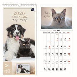 Kalendarz ścienny motywujący 220mm x 460mm Interdruk (ZWIERZAKI)