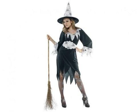 Kostium Zestaw dla dorosłych Jasna Czarownica (sukienka, kapelusz, pasek ), rozm. S Godan (SL-CZBS) Kostium Zestaw dla dorosłych Jasna Czarownica (sukienka, kapelusz, pasek ), rozm. S Godan (SL-CZBS)