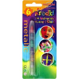 Kredki do malowania twarzy segmentowe Metalic 6 kol. Titanum