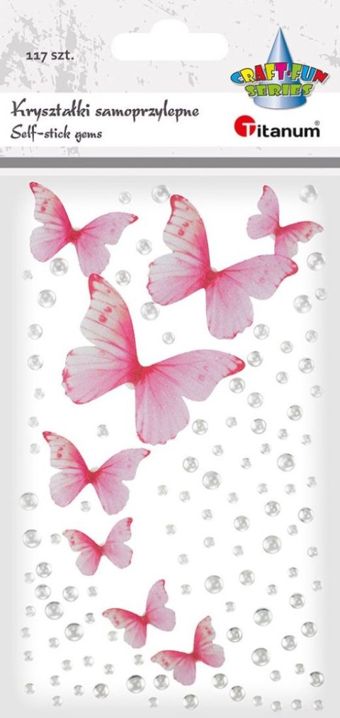 Kryształki Craft-Fun Series +motyle tkaninowe mix Titanum Kryształki Craft-Fun Series +motyle tkaninowe mix Titanum