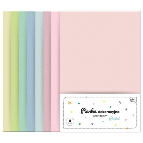 Arkusz piankowy pianka dekoracyjna Pastel kolor: mix 8 ark. Interdruk (IPIANC-020) Arkusz piankowy pianka dekoracyjna Pastel kolor: mix 8 ark. Interdruk (IPIANC-020)