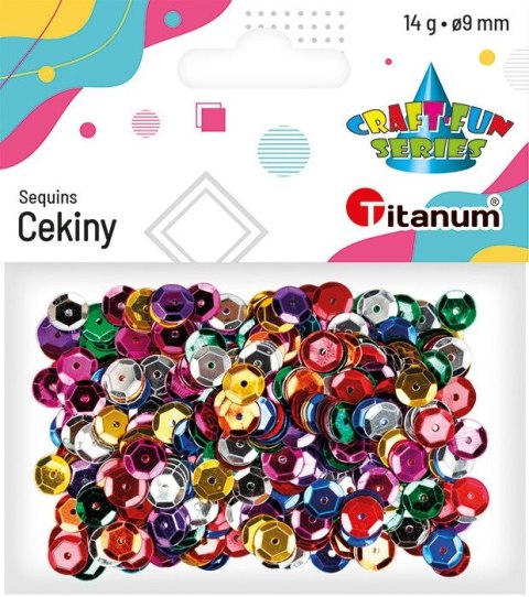 Cekiny Craft-Fun Series okrągłe kolorowe 14g Titanum (CO041)