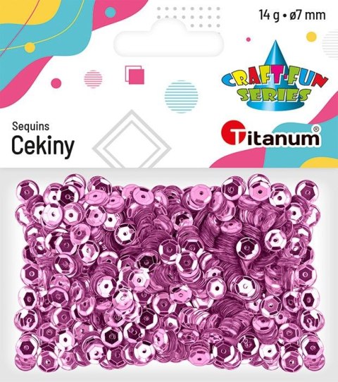 Cekiny Craft-Fun Series okrągłe różowe 14g Titanum (CM6P)