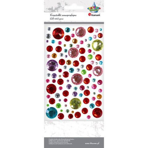 Kryształki Craft-Fun Series samoprzylepne kółka mix Titanum Kryształki Craft-Fun Series samoprzylepne kółka mix Titanum