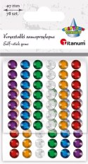 Kryształki samoprzylepne okrągłe 6 kolorów Kryształki samoprzylepne okrągłe 6 kolorów